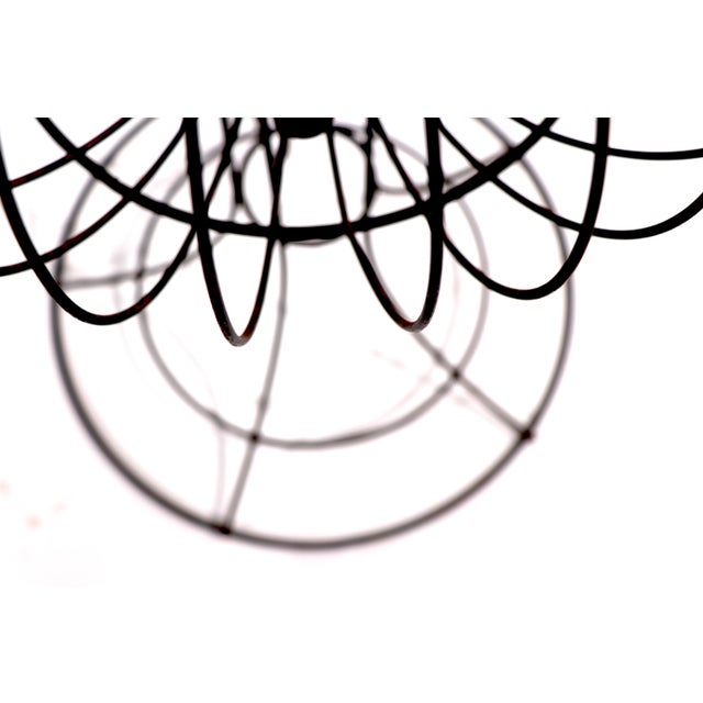 Metal Wire Work Basket Stand After Weinberg, Risley For Sale - Image 7 of 8