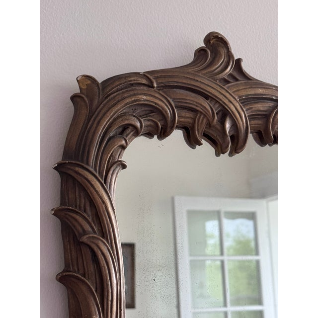 Art Deco Ornate 1920s Plaster Mirror For Sale - Image 3 of 9