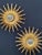 Mid-Century Modern Pair of Mid 20th Century Sunburst Carved Golden Mirrors For Sale - Image 3 of 14