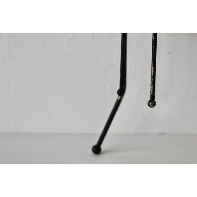 Vintage Black Painted Metal Glass Three Tier Narrow Etagere Mid Century For Sale - Image 9 of 18