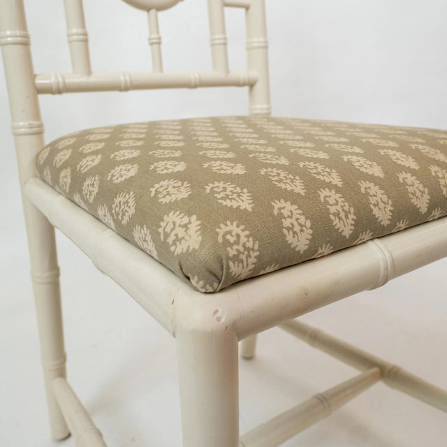 Cream Late 20th Century Vintage Chinoiserie Chloe Side Chair by Bungalow 5 For Sale - Image 8 of 9
