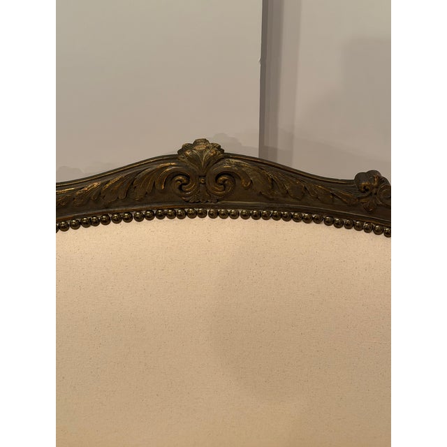 Antique Louis XVI Style Newly Upholstered French Settee Loveseat For Sale In Philadelphia - Image 6 of 14