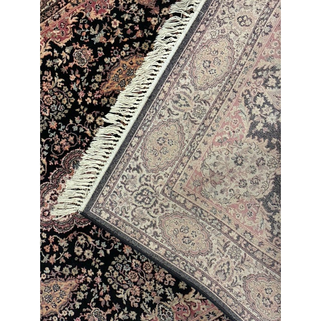 Hand-Knotted Oriental Wool Rug, Floral Medallion Design For Sale In Charlotte - Image 6 of 6