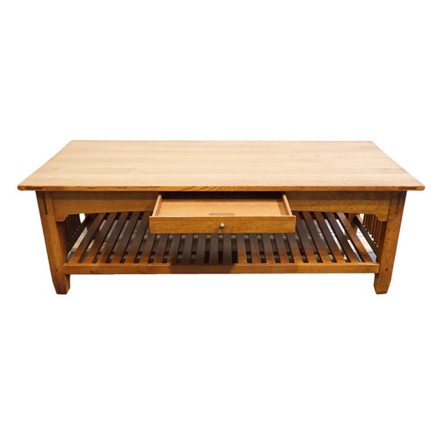 Late 20th Century Lexington Furniture Bob Timberlake Arts and Crafts Collection Mission Style 58" Accent Coffee Table 0722-944 For Sale - Image 5 of 12