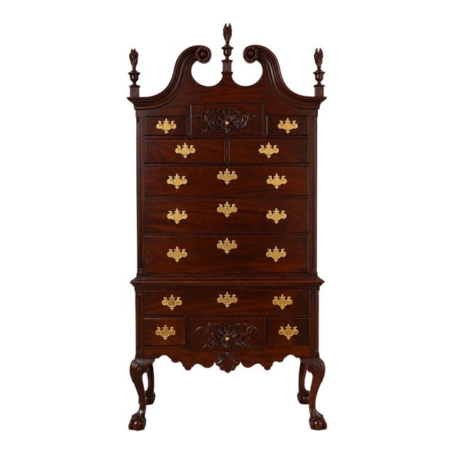 Henkel Harris Mahogany #1946 Highboy Chest For Sale