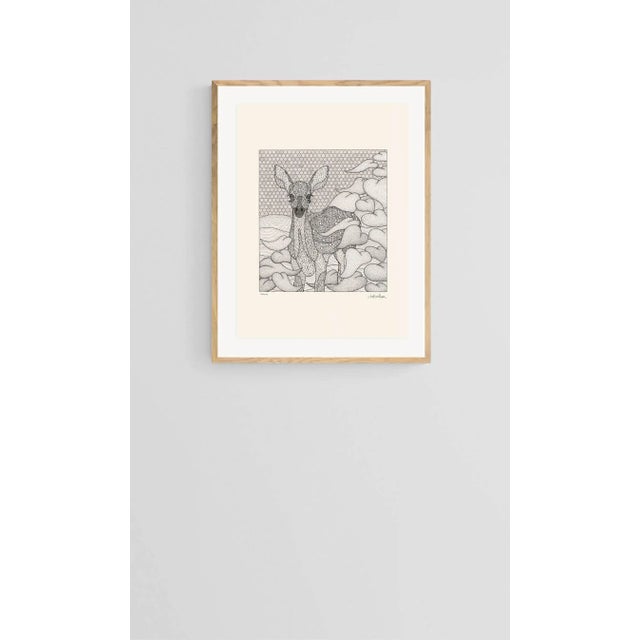 2020s "Fawn" Original Pen and Ink Drawing by Denis Collura For Sale - Image 5 of 6