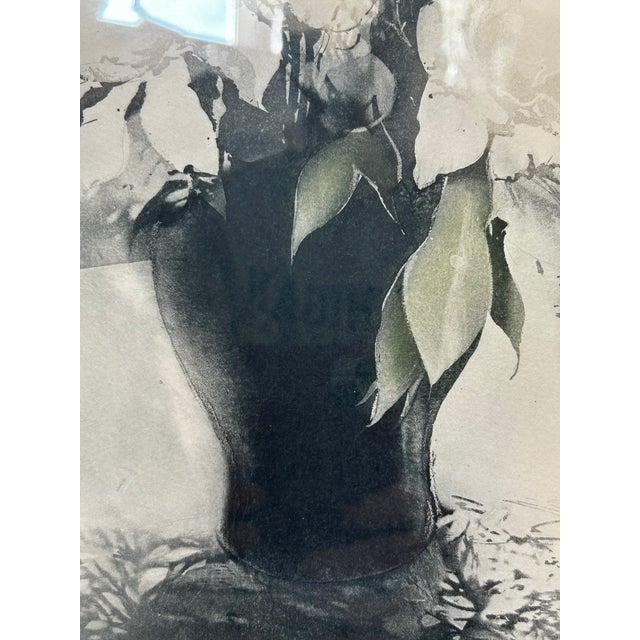 Late 20th Century France Hilon "Le Pot Bleu" Signed and Numbered Floral Lithograph - Framed For Sale - Image 13 of 16