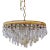 1950's Italian Brass Upside Down Layered Chandelier For Sale