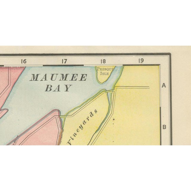 Antique Map of Toledo, Ohio with Maumee Bay by Ran McNally, 1899 For Sale - Image 3 of 11