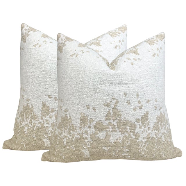 ⭐️ Ships Within 2 Days On the Front: Dappled Woven Fabric On the Back: Ivory Performance Woven Fabric Indoor Outdoor...