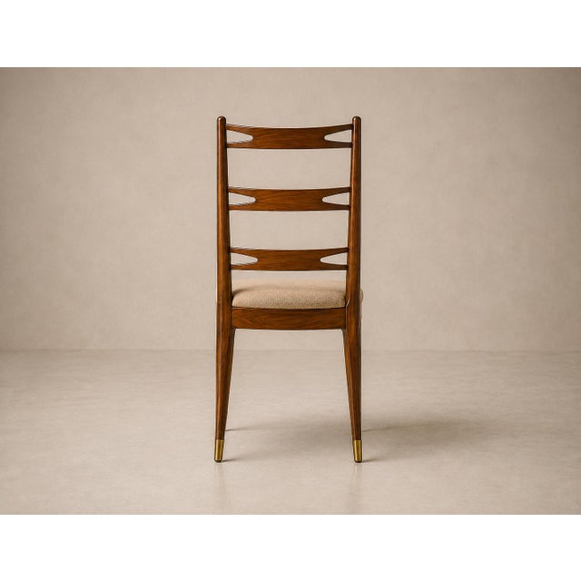 Set of Eight Brazilian Modern Dining Chairs in Caviúna & Warm Ivory Mohair, Giuseppe Scapinelli, 1950s For Sale - Image 13 of 18