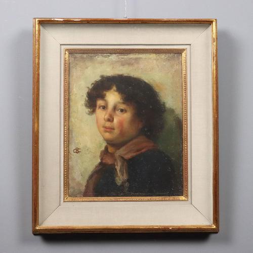 Casimiro Ottone, Portrait, Oil on Canvas For Sale - Image 11 of 11