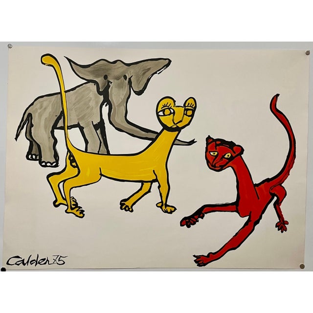 1975 Color Lithograph by Alexander Calder from Our Unfinished Revolution portfolio One of 250 copies, with the printed...