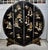 1970s 4 Panel Room Divider Vintage Chinese Coromandel Round Screen Black Lacquer For Sale - Image 5 of 16