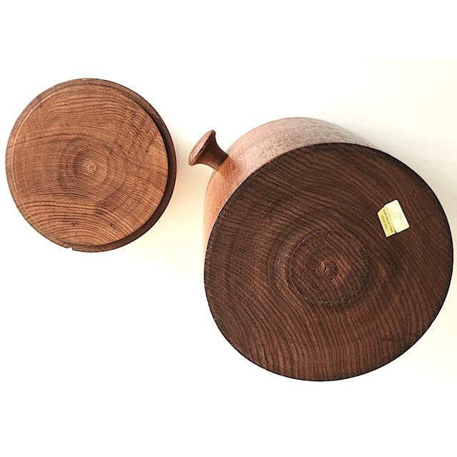 Mid 20th Century Large Teak Wood Ice Bucket With Lid in the Style of Digsmed For Sale - Image 10 of 12