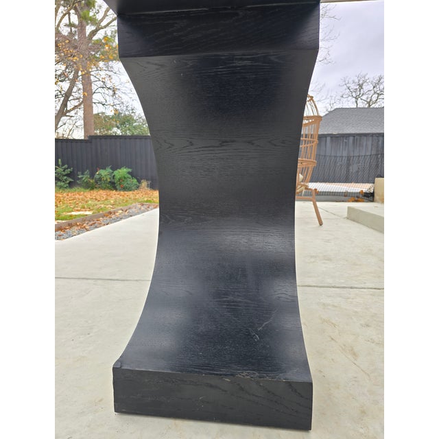 Wood Global Views Black / Gold Console Table For Sale - Image 7 of 16