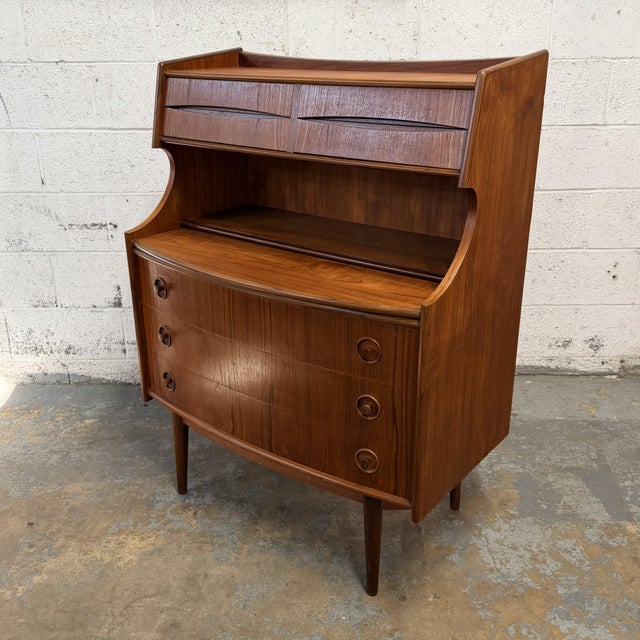 Vintage Danish Modern Teak Secretary Desk by Gunnar Falsig, Circa 1960's For Sale - Image 11 of 11