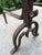 Antique Hand Forged Iron Dragon Gothic Andirons, 1700s, Set of 2 For Sale - Image 9 of 14