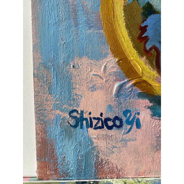 Textile Original-Moonlit Dahlias in Blue-Jardin d'Hiver Series-Shizico Yi-British Awarded Artist For Sale - Image 7 of 17