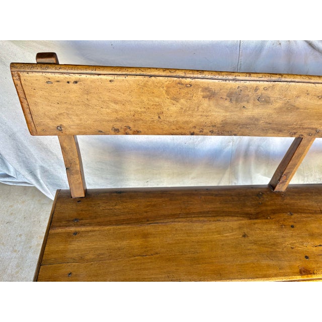 Late 19th Century Italian Walnut Bench For Sale - Image 9 of 12