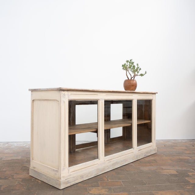 Antique Painted Wooden Display Counter, 1920 For Sale - Image 4 of 16