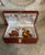 Limoges, France Vintage R. Montigny & Cie Limoges Porcelain Swan Salt Cellars in Box | Gold Gilt Snailware From the Loire Region For Sale - Image 4 of 6