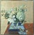 Nancy Paris Pruden "Golden Wedding" Contemporary Gold Leaf Naturalistic Floral Still Life Painting, 2020s For Sale