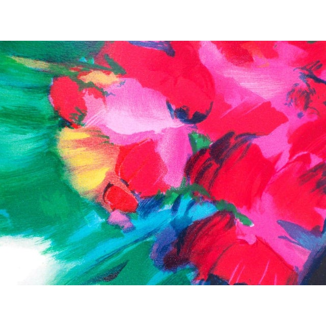 Claude Hemeret, Bouquet rose, Lithograph For Sale - Image 6 of 7
