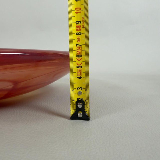 Modernist Swedish Glass Centerpiece in Shaded Red by Kosta Boda, 1970s For Sale - Image 10 of 11