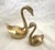 Mid-Century Modern MCM Pair of Brass Swans For Sale - Image 3 of 4