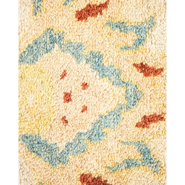 Contemporary Vintage Traditional Hand Knotted Wool Area Rug, Ivory - 6'4" X 8'2" For Sale - Image 3 of 9