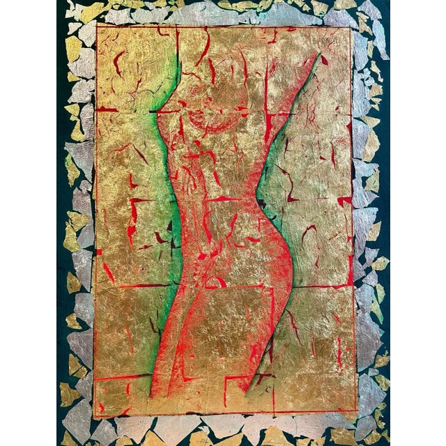 Oil paint and mixed on canvas Hand signed on the back Visual artist in oil painting & calligraphy, Corine Lescop has been...