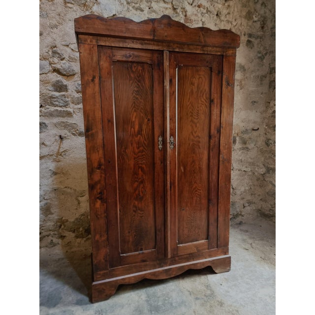 Antique French Pine Bonnetière Cabinet, 1900s For Sale - Image 12 of 18