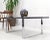 Thick Smoked Glass Top Chrome Base Rectangle Coffee Table For Sale - Image 9 of 13
