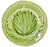 Majolica Choisy Le Roi Green Maple Leaf Plate For Sale