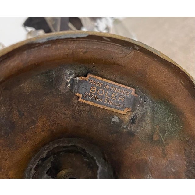 1940s Crystal Girandole Table Lamps, Bronze Finish, Made by Boler Accent Lighting - A Pair For Sale - Image 17 of 17