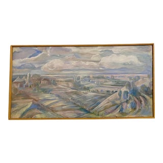 Valley Frost by Ridgway Original Kaw River Valley Kansas in the Locale! & Style of John Steuart Curry For Sale