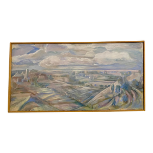 Valley Frost by Ridgway Original Kaw River Valley Kansas in the Locale! & Style of John Steuart Curry