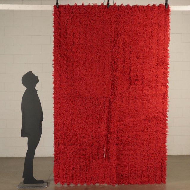 Vintage Monochrome Rug For Sale - Image 6 of 10