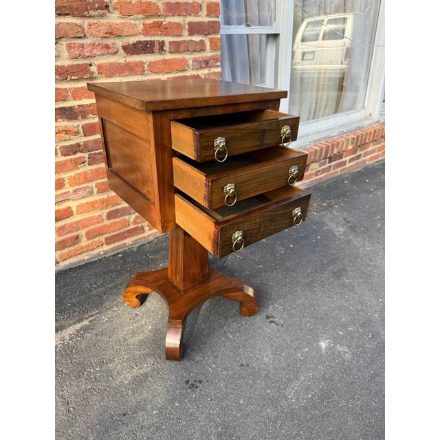 Antique American Classical Carved Mahogany Work Table For Sale - Image 13 of 17