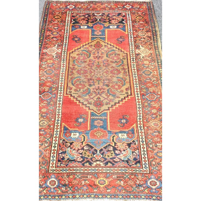 Measures: 3'6 x 6'5 Antique N. W. Persian Rug with Medallion and Rich Red and Blue Tones 3'6 x 6'5. Keivan Woven Arts/...