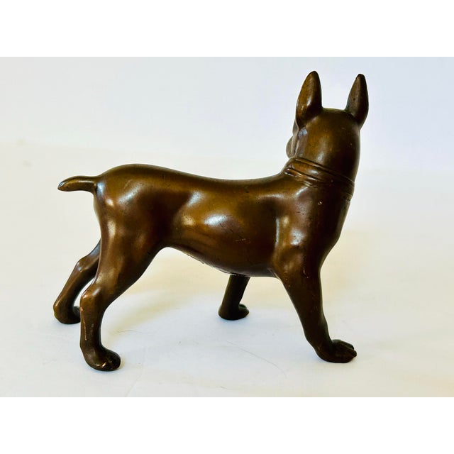French Bronze Bulldog Figure For Sale - Image 4 of 5