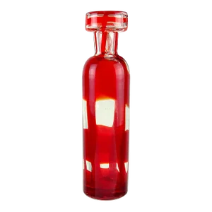 Murano Vintage Fratelli Toso Ruby Red Bands Plaid Pattern Italian Art Glass Bottle Decanter
