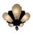 Metal 1910s Art Deco Fan Style Chandelier With Copper Starburst Canopy For Sale - Image 7 of 8