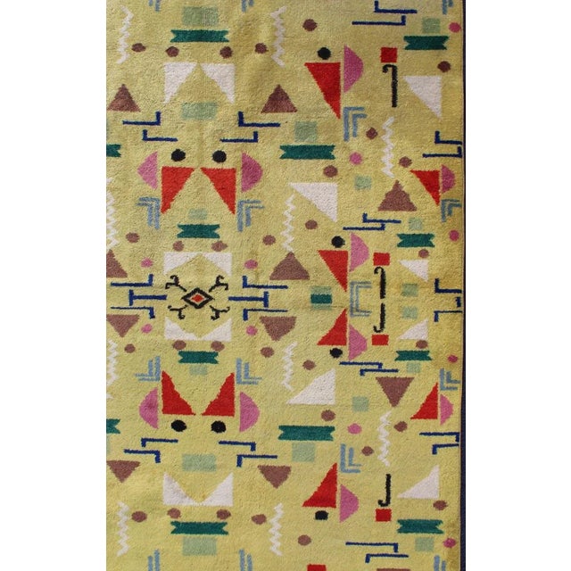 Keivan Woven Arts, Tu-Mtu-05, kwarugs. Art Deco Design Turkish rug with a Modern Design in Yellow and Multi Colors....