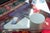 Modern Vintage Post Modern Memphis Style Triangular Glass Laminate Chrome Coffee Table For Sale - Image 3 of 6