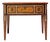 Vintage Alphonse Marina Carved Wood Console Table With Bone Inlay For Sale