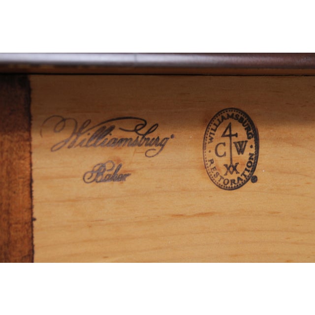 Baker Colonial Williamsburg Mahogany Lowboy For Sale - Image 15 of 16
