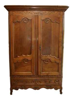 18th C Louis XV Walnut Armoire
