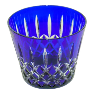 Cobalt Blue Crystal Ice Bucket Ajka Arabella Barware 1960